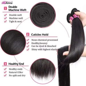 10A 36 38 40 Inch Human Hair Bundles Brazilian Hair Weave Bundles