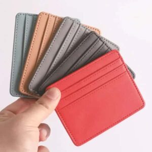 1Pcs Pu leather ID Card Holder Candy Color Bank Credit Card