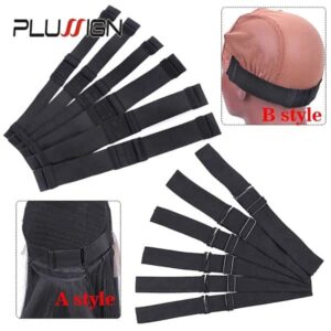 5Pcs Plussign Adjustable Elastic Band For Wigs Sewing Black Wig Band