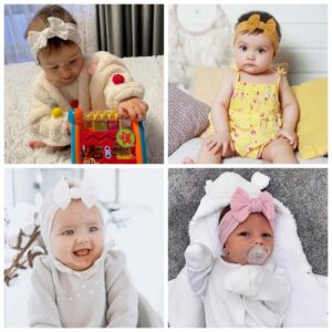 Candy Colors Baby Bowknot Hairband Broadside Headband Kids Girls