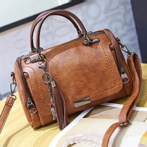 Fashion Zipper Crossbody Bag With Removable Strap