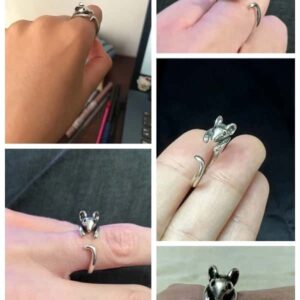 Huitan Cute Mouse Shape Open Ring for Women Antique Silver Color Modern Fashion Girls