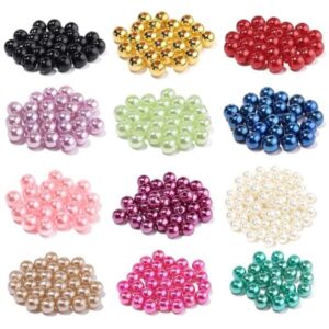 Louleur Round ABS Imitation Pearl Beads Loose Beads