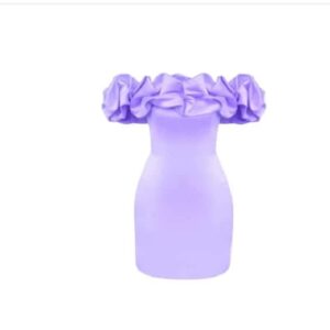 2023 Summer Women Ruffles Slash Neck Bodycon Package Hip Party Dress Sexy Streetwear Backless Strapless Mini Evening Dresses Y2K