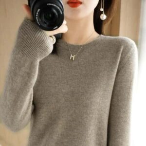 2023 Women Sweater Spring Autumn Long Sleeve O-neck Pullovers Warm Bottoming Shirts Korean Fashion Sweater Knitwear Soft Jumpers