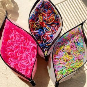 500/1000/2000pcs Girls Colourful Disposable Rubber Band Hair Ties Headband Children Ponytail Holder Bands Kids Hair Accessories