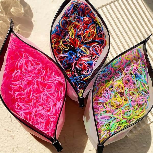 500, 1000, 2000pcs Girls Colourful Disposable Rubber Band Hair Ties Headband Children Ponytail Holder Bands Kids Hair Accessories