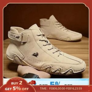 Ankle Boots for Men Outdoor Light Casual Leather Shoes Winter Luxury Men Shoes