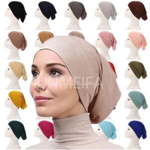 Fashion Muslim Hijab Caps Solid Underscarf Women Veil Modal Cotton Hijab Muslim Scarf Turbans Head Women’s Hijabs Hat Islamic