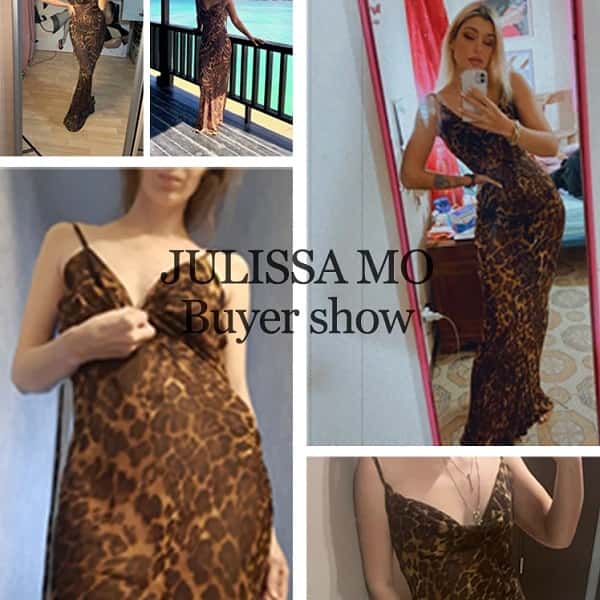 Julissa Mo Leopard Print V-Neck Sexy Bodycon Long Dress Women Lace Up Backless Summer Dresses Female Straps Party Beach Vestidos