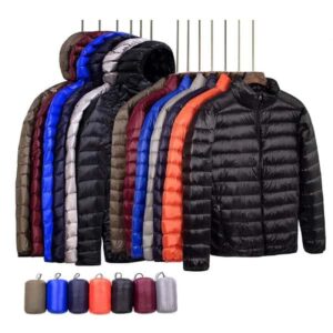 New Brand Autumn Winter Light Down Jacket Men’s Fashion Hooded Short Large Ultra-thin Lightweight Youth Slim Coat Down Jackets